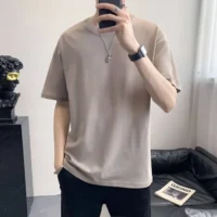 Style casual homme cool T-Shirts Summer Poly Cotton Tops Tees Print T Shirt Men Loose T-Shirt Homme Fashion Tshirts - T-Shirt