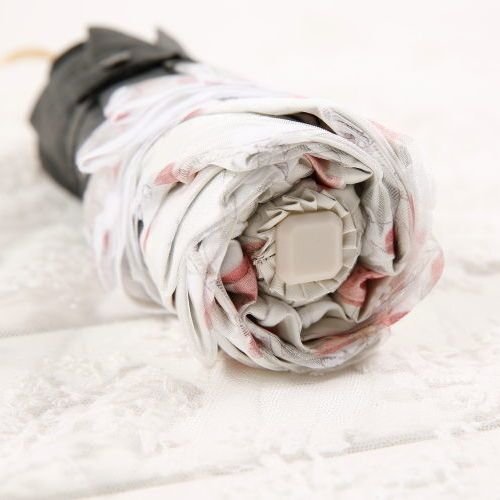 Transparent Floral Folding Umbrella - Image 2