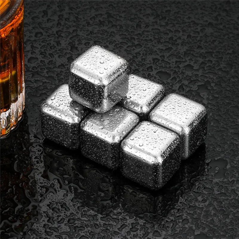 Stainless Steel Reusable Ice Cubes – 6 Pcs - Image 2