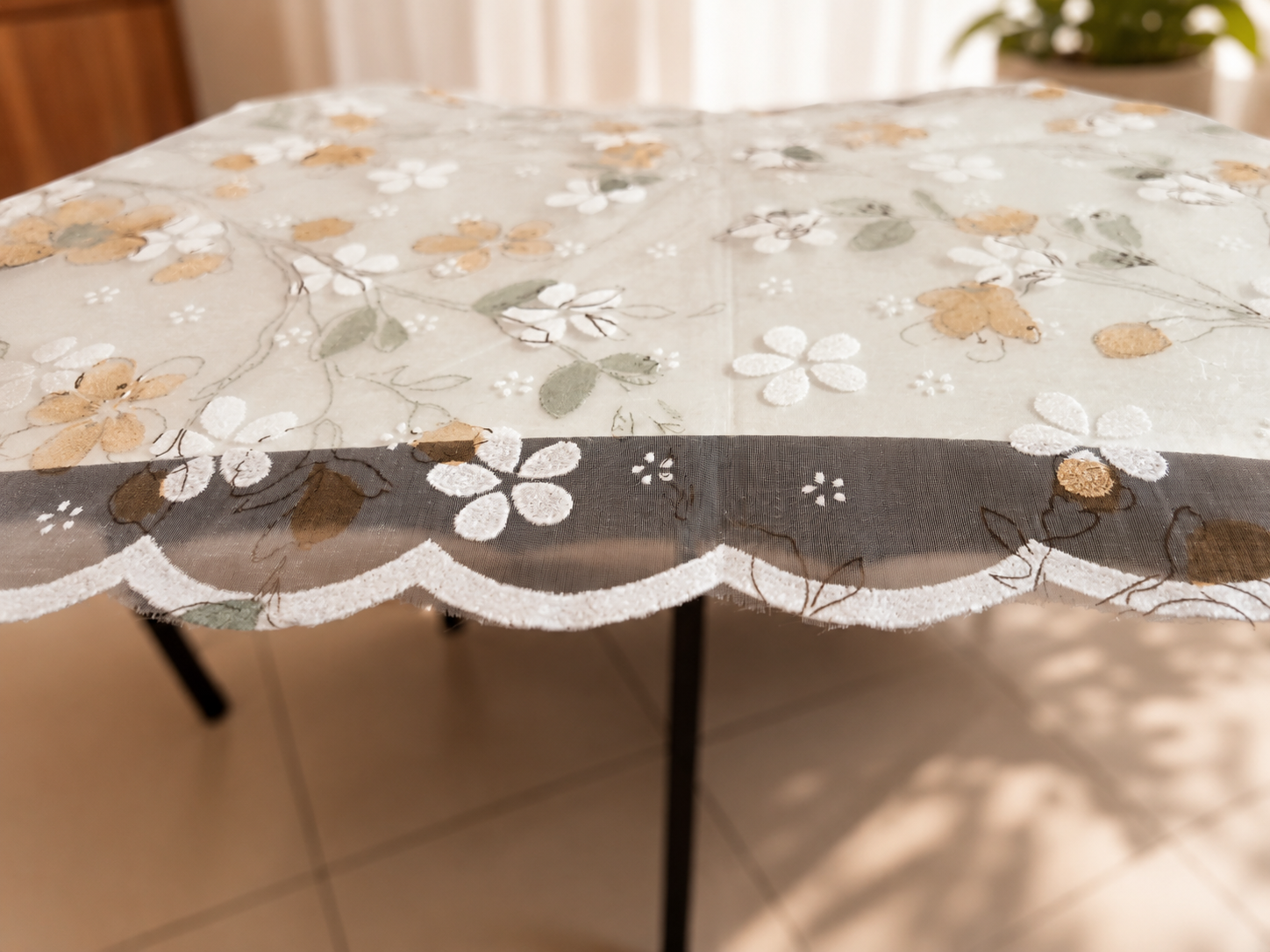 Transparent Floral Folding Umbrella - Image 3