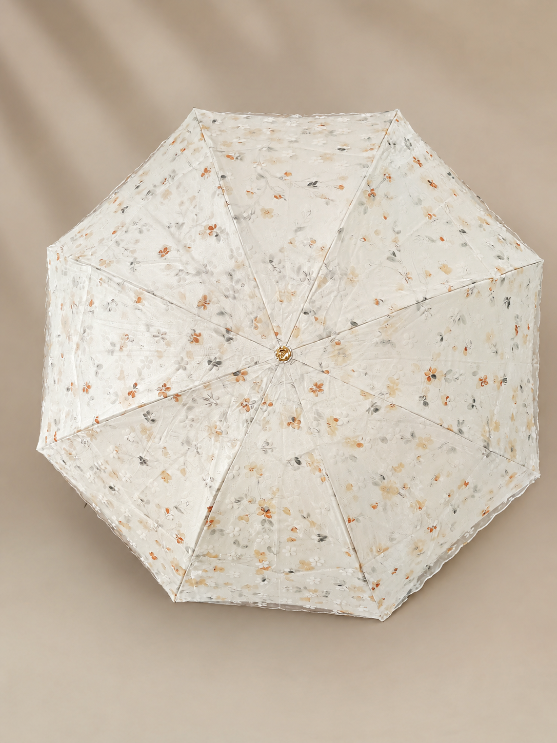 Transparent Floral Folding Umbrella - Image 4